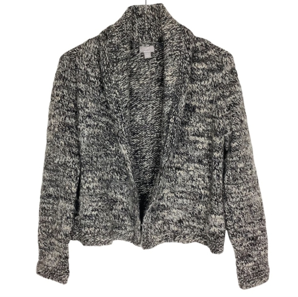 J. Jill Italian Yarn Chunky Wool Alpaca Blend  Knit Open Cardigan Sweater XL